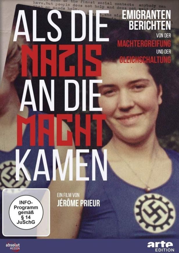 Das Cover des Films „Als die Nazis an die Macht kamen“ zeigt eine junge Frau mit einem Hakenkreuz-Anhänger.