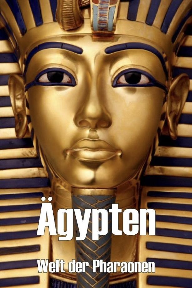 Nahaufnahme der goldenen Totenmaske des Tutanchamun.