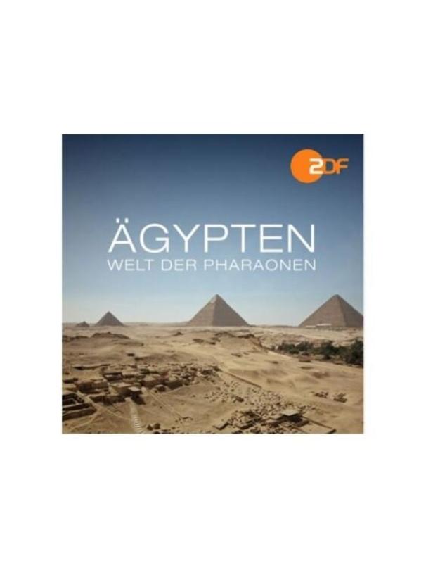 Das Cover der 2DF Dokumentation „Ägypten – Welt der Pharaonen“ zeigt die Pyramiden von Gizeh.