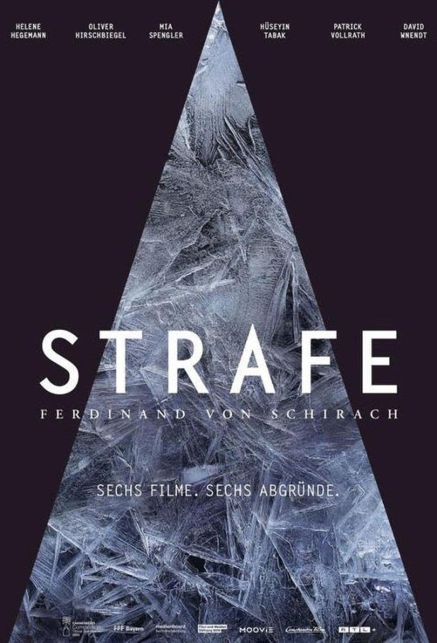 Das Filmplakat für „Strafe“ von Ferdinand von Schirach zeigt eine eisige Dreiecksform.