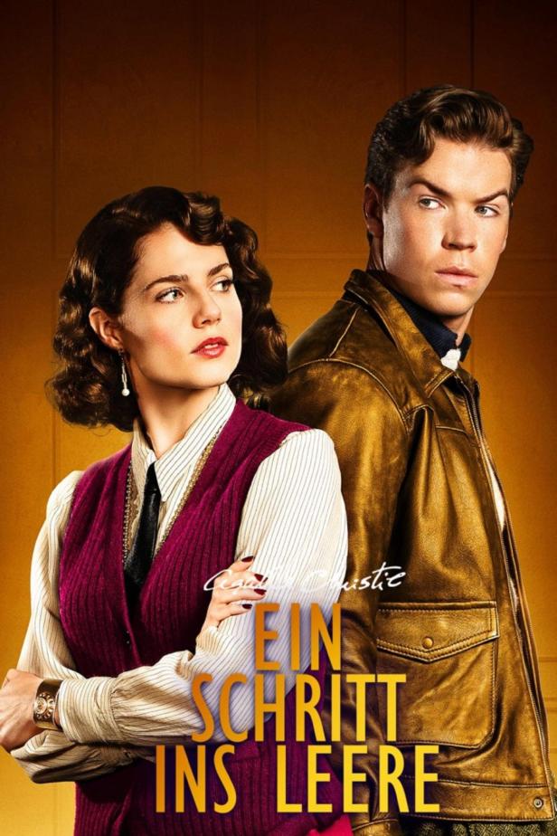 Das Filmplakat für „Ein Schritt ins Leere“ zeigt zwei elegant gekleidete junge Menschen.