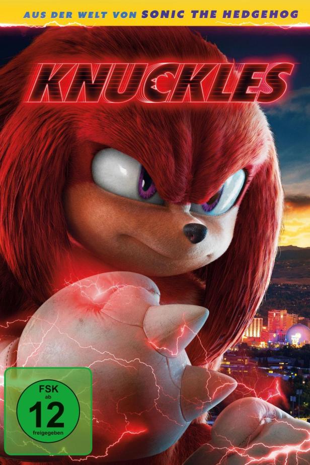 Das Filmplakat zu „Knuckles“ zeigt den roten Charakter aus der „Sonic the Hedgehog“-Welt.