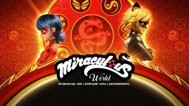 Das Poster für „Miraculous World: Shanghai, die Legende von Lady Dragon“ zeigt Ladybug und Cat Noir.