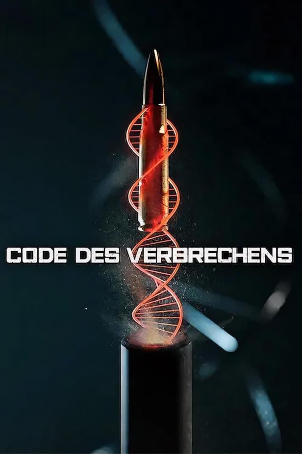 Das Cover von „Code des Verbrechens“ zeigt eine Kugel, die von einer DNA-Spirale umgeben ist.