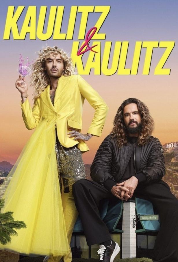 Das Key Visual für „Kaulitz & Kaulitz“ zeigt Bill und Tom Kaulitz vor dem Hollywood-Schriftzug.