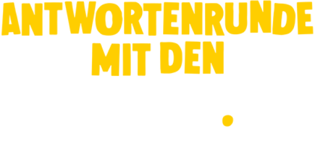 Das Logo der „Antwortenrunde mit den StoryBots“ in Gelb und Weiß.