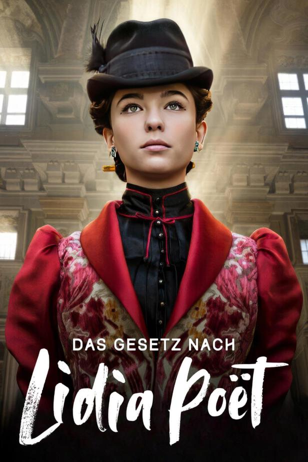 Das Poster für „Das Gesetz nach Lidia Poët“ zeigt eine Frau in historischer Kleidung.