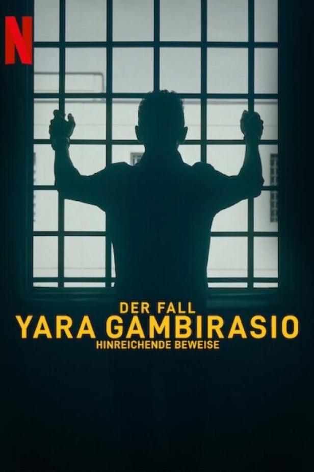 Das Filmplakat für „Der Fall Yara Gambirasio“ zeigt eine Silhouette vor einem Fenster.