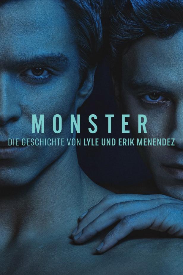 Das Poster für „Monster: Die Geschichte von Lyle und Erik Menendez“ zeigt zwei Männergesichter.