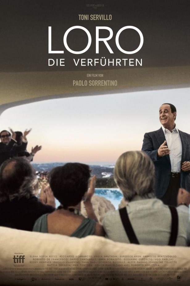 Das Filmplakat für „Loro – Die Verführten“ mit Toni Servillo in der Hauptrolle.
