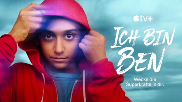 Ein junger Mann mit rotem Hoodie auf dem Filmplakat zu „Ich bin Ben“.