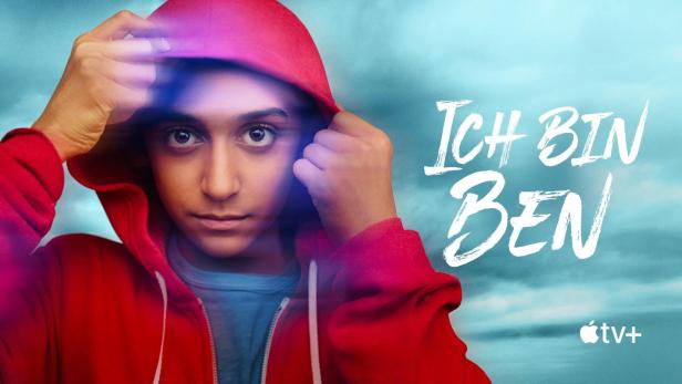 Ein junger Mann mit rotem Hoodie auf dem Poster für die Serie „Ich bin Ben“.