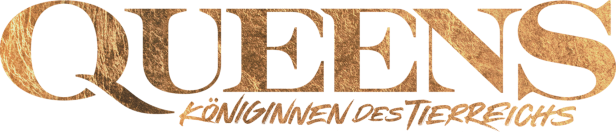 Das goldene Logo für „Queens – Königinnen des Tierreichs“.