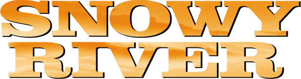 Das Logo für „Snowy River“ in orangefarbener Schrift.