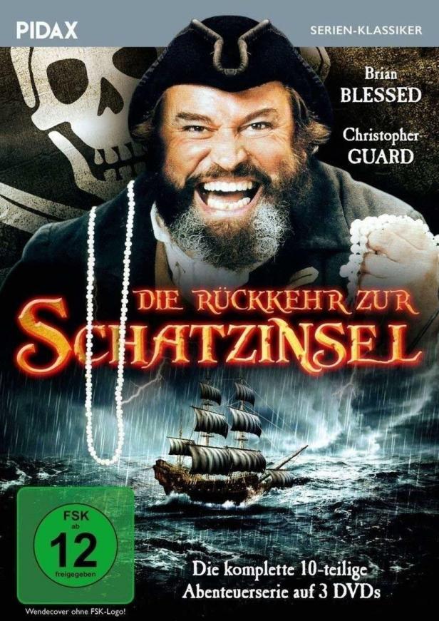 Das Cover der DVD „Die Rückkehr zur Schatzinsel“ mit Brian Blessed als Pirat.