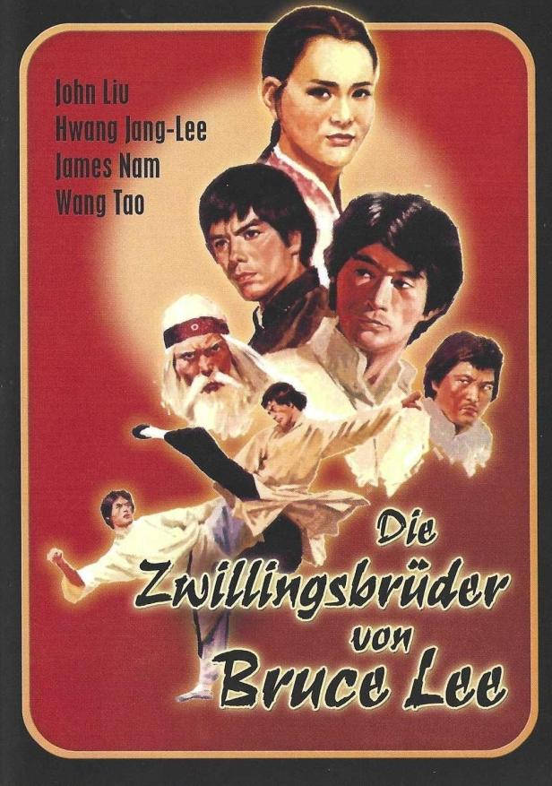 Das Filmplakat für „Die Zwillingsbrüder von Bruce Lee“ mit John Liu und Hwang Jang-Lee.