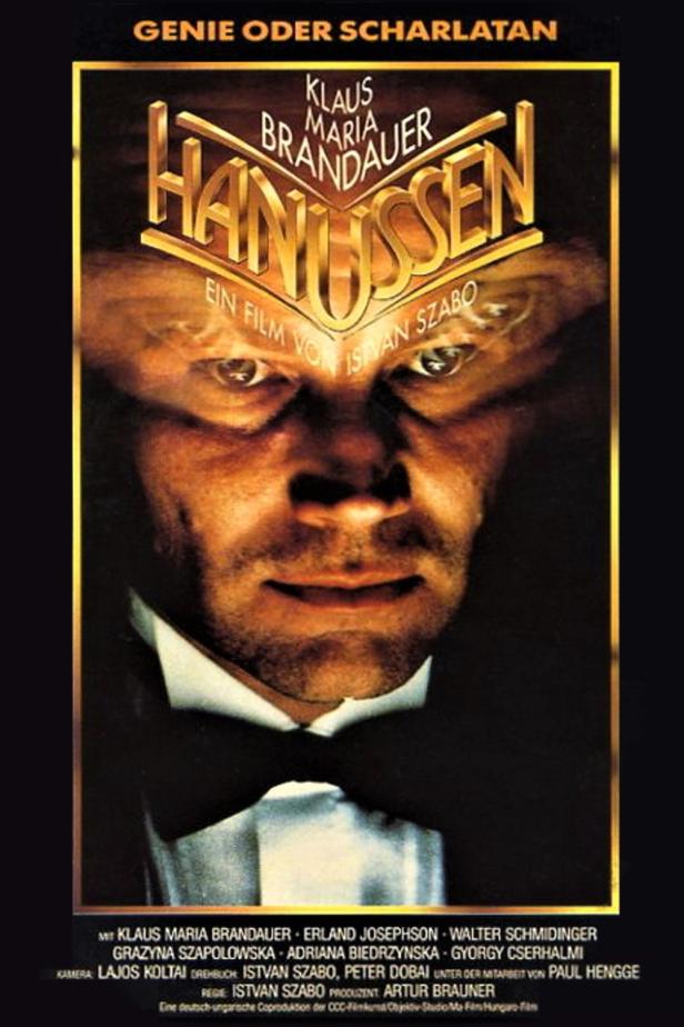 Das Filmplakat für „Hanussen“ mit Klaus Maria Brandauer in der Hauptrolle.