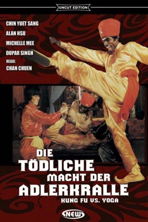 Das Filmplakat für „Die tödliche Macht der Adlerkralle“ zeigt einen Mann in Kampfpose.