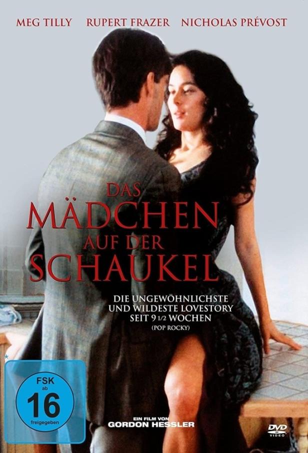Das Filmplakat für „Das Mädchen auf der Schaukel“ mit Meg Tilly und Rupert Frazer.