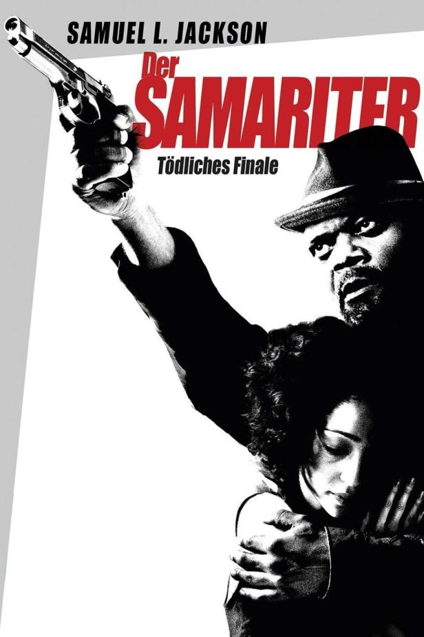 Das Filmplakat für „Der Samariter: Tödliches Finale“ zeigt Samuel L. Jackson mit einer Waffe.