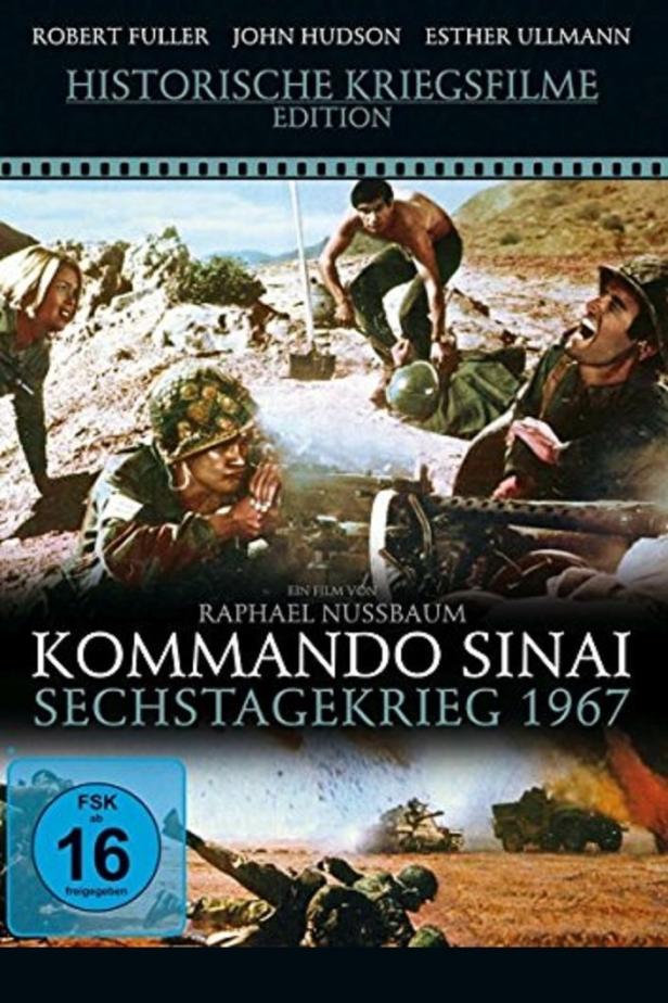 Das Filmplakat für „Kommando Sinai – Sechstagekrieg 1967“ zeigt Soldaten im Kampf.