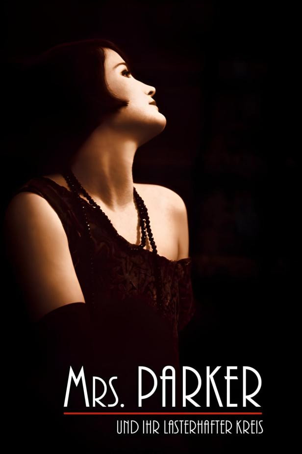 Das Filmplakat für „Mrs. Parker und ihr lasterhafter Kreis“ zeigt eine Frau im Stil der 1920er Jahre.