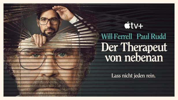 Werbeplakat für „Der Therapeut von nebenan“ mit Will Ferrell und Paul Rudd.