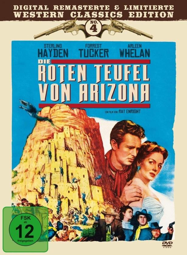 Das Filmplakat für „Die roten Teufel von Arizona“ mit Sterling Hayden und Arleen Whelan.