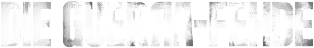 Das Logo für „Die Guerra-Fehde“ in Weiß auf schwarzem Hintergrund.