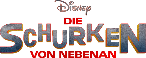 Das Logo des Disney-Films „Die Schurken von Nebenan“.