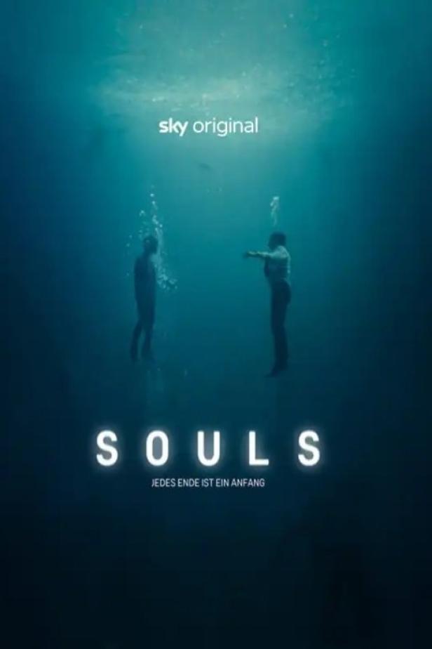 Das Poster für die Sky-Original-Serie „Souls“ zeigt zwei Personen unter Wasser.
