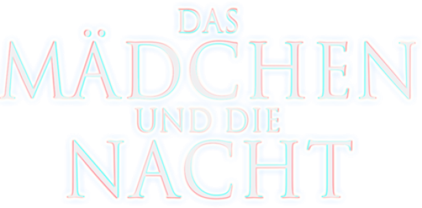Das Logo der Fernsehserie „Das Mädchen und die Nacht“ vor blauem Hintergrund.
