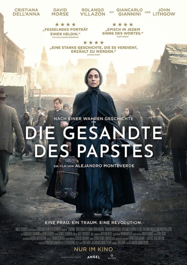 Das Filmplakat für „Die Gesandte des Papstes“ zeigt Cristiana Dell'Anna als Cabrini.