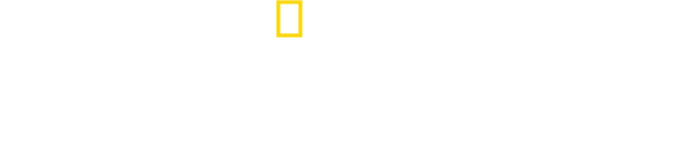 Das National Geographic Logo mit dem Titel „Auf den Spuren verfluchter Orte“.