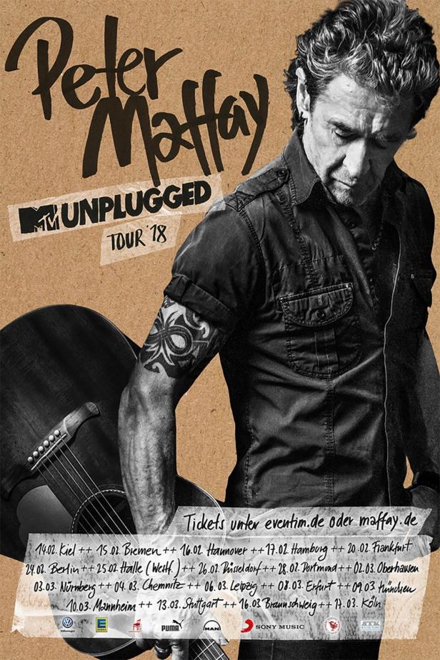 Ein Konzertplakat für Peter Maffays „MTV Unplugged Tour '18“.