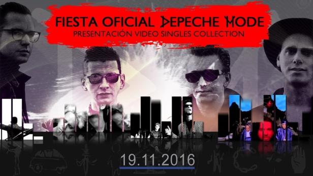 Werbeplakat für eine „Depeche Mode Video Singles Collection“-Party am 19.11.2016.