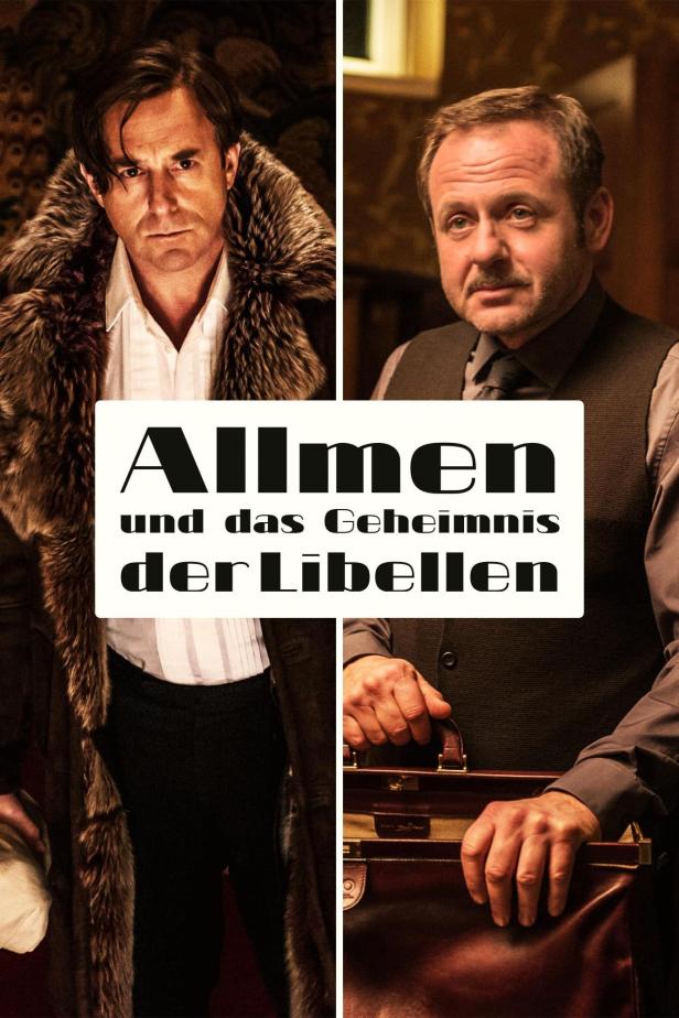 Das Filmplakat für „Allmen und das Geheimnis der Libellen“ zeigt zwei Männer.