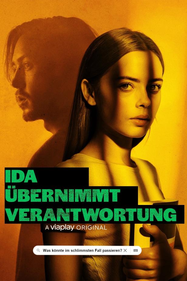 Das Filmplakat zu „Ida übernimmt Verantwortung“ zeigt eine junge Frau und einen Mann im Hintergrund.
