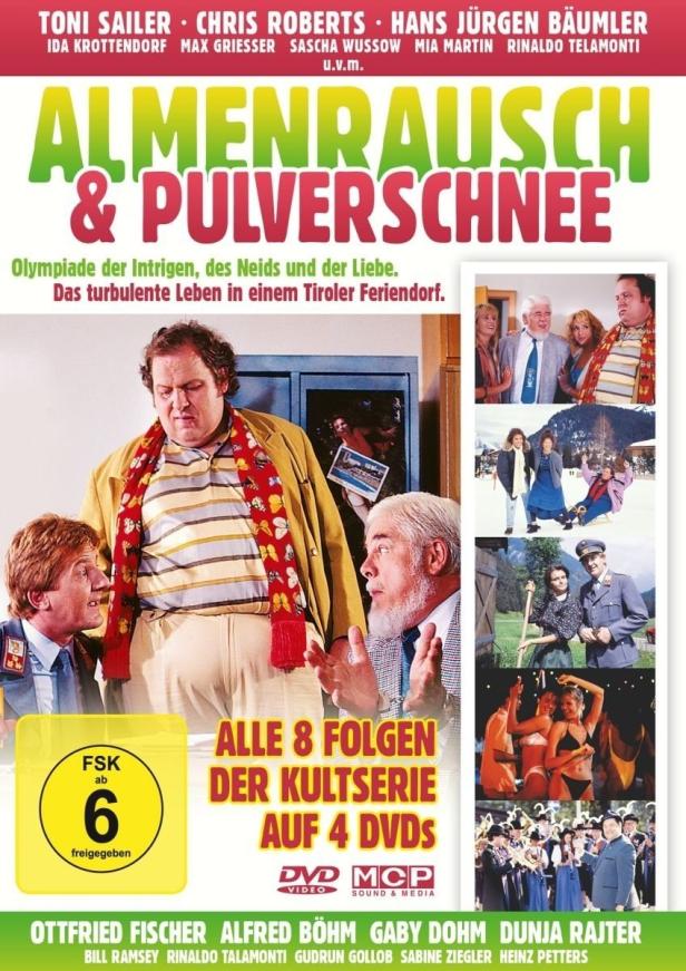 Das Cover der DVD „Almenrausch & Pulverschnee“ zeigt Ottfried Fischer und Alfred Böhm.