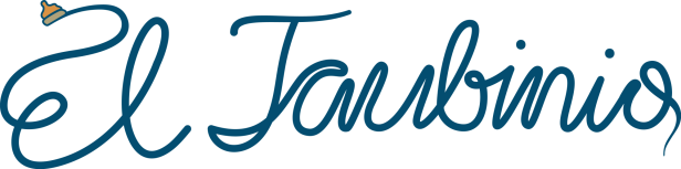 Das stilisierte Logo „El Taubinio“ in blauer Schrift mit einer gelben Babyflasche als Detail.