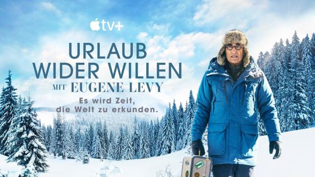 Das Filmplakat für „Urlaub wider Willen“ mit Eugene Levy vor einer verschneiten Winterlandschaft.