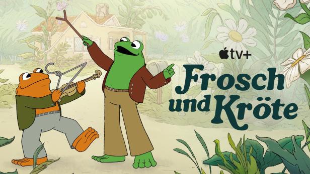 Szene aus der Zeichentrickserie „Frosch und Kröte“ auf Apple TV+.