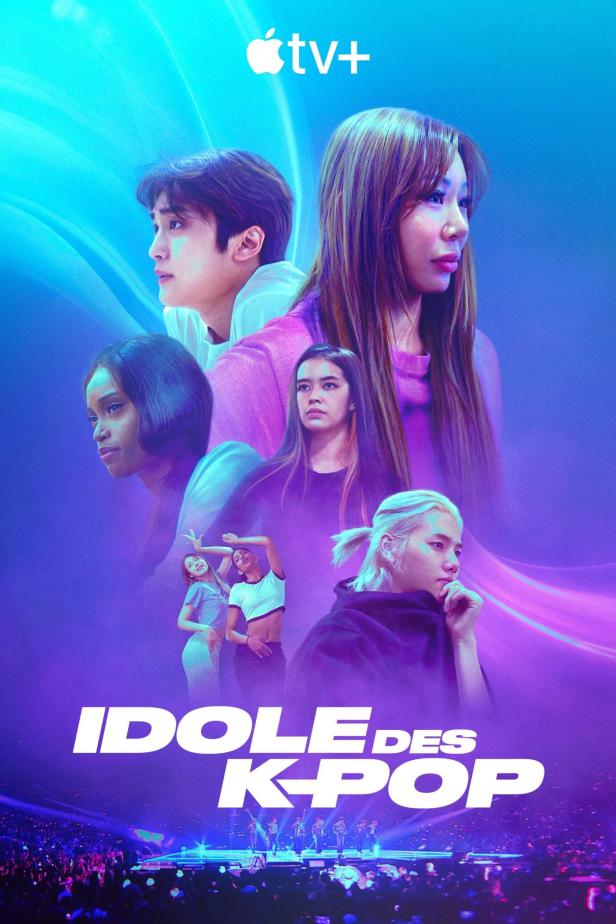 Das Poster für „Idole des K-Pop“ zeigt mehrere junge Sänger und Tänzer.