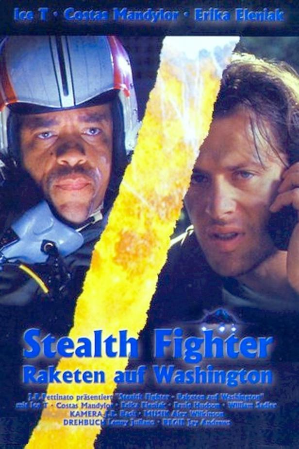 Das Filmplakat für „Stealth Fighter“ zeigt Ice-T und Costas Mandylor.