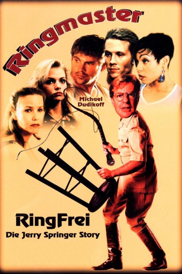 Das Filmplakat für „Ringmaster“, auch bekannt als „Ring Frei – Die Jerry Springer Story“.