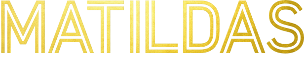 Das goldene Logo von „Matildas“ mit dem Slogan „Die Welt liegt uns zu Füßen“.