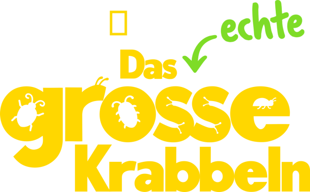 Das Logo von National Geographic „Das grosse Krabbeln“ mit Käfern.