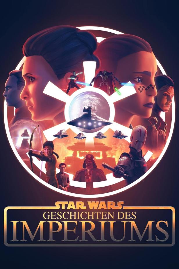 Das Poster für „Star Wars: Geschichten des Imperiums“ zeigt verschiedene Charaktere und Raumschiffe.
