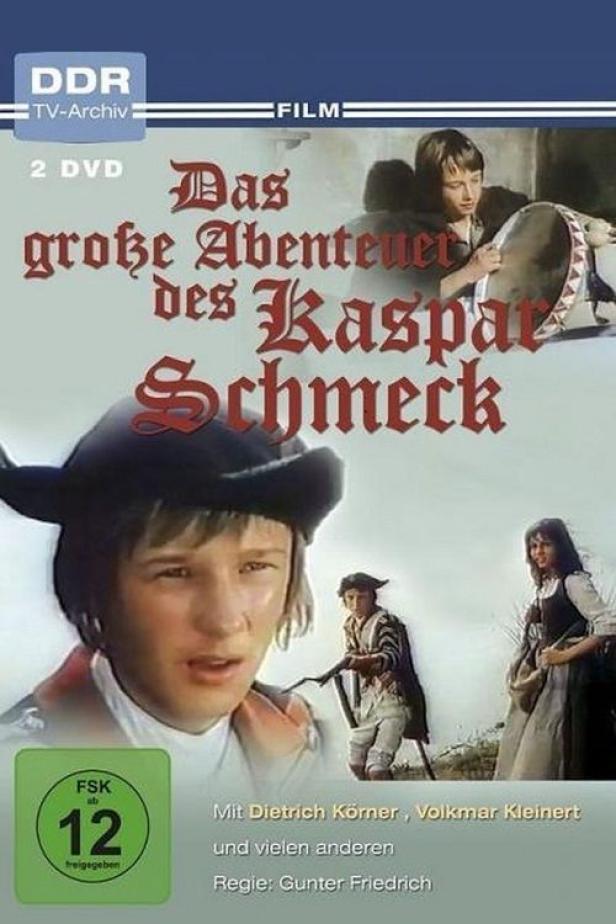 Das DVD-Cover des Films „Das große Abenteuer des Kaspar Schmeck“ mit den Schauspielern.