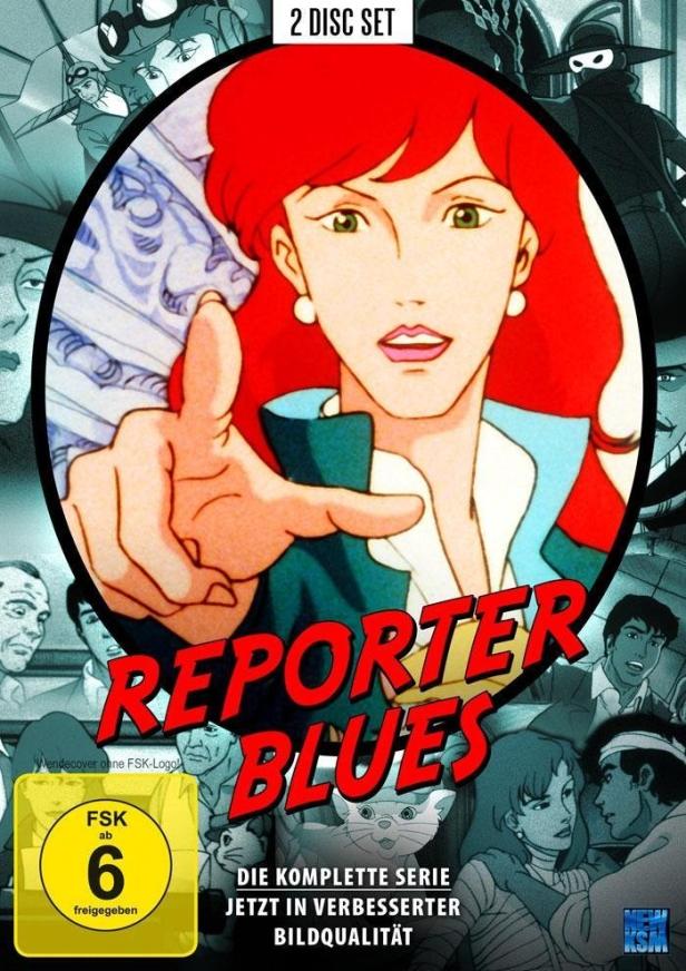 Das Cover der 2-Disc-Edition von „Reporter Blues“ zeigt die rothaarige Hauptfigur.